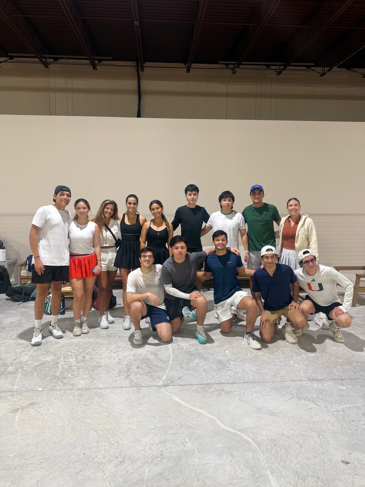 Members of the College Padel League