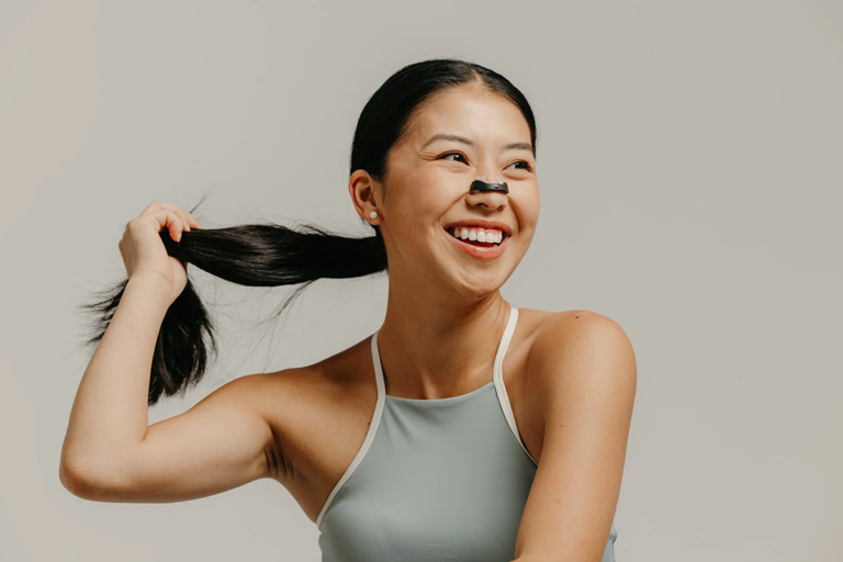 Young woman with Intake Breathing nasal strip