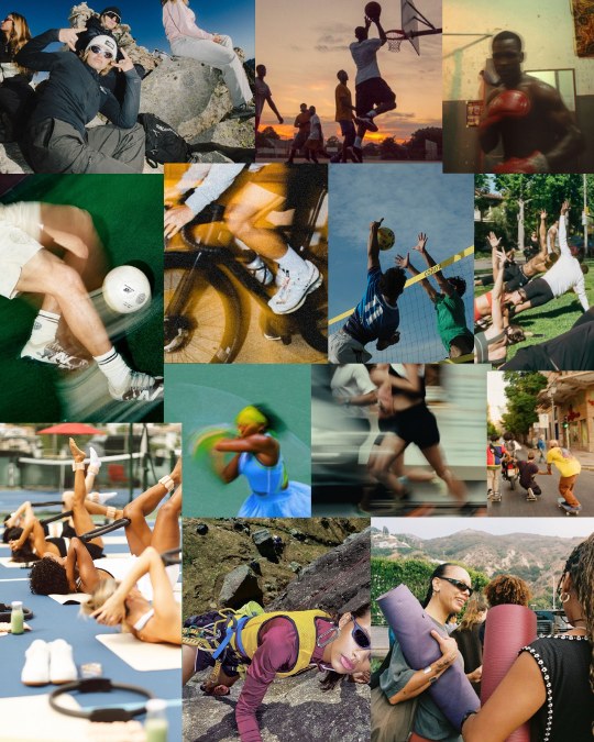 Collage of people in movement
