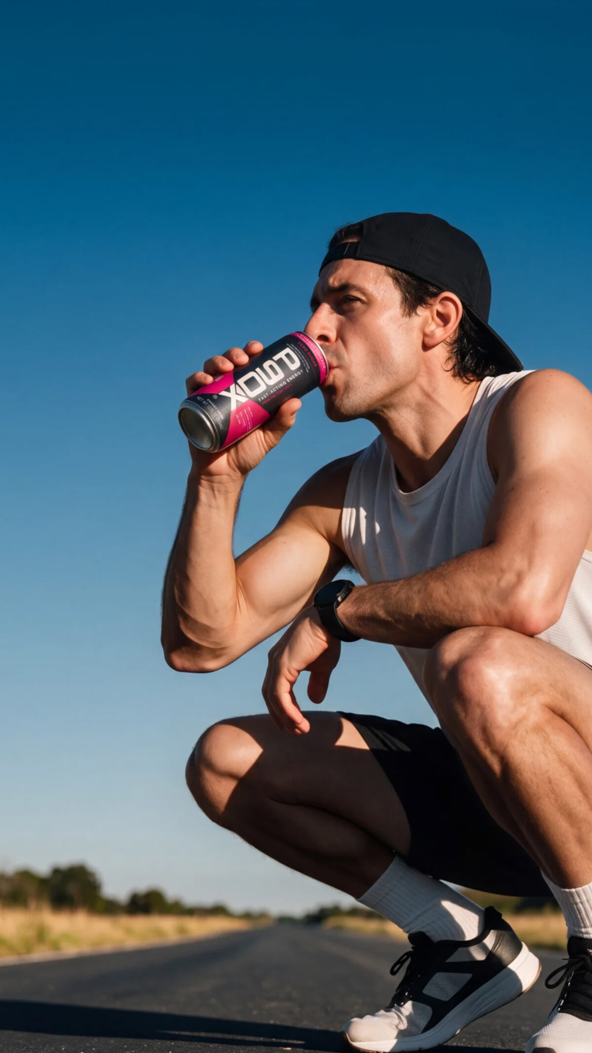 Man drinking a P90X drink