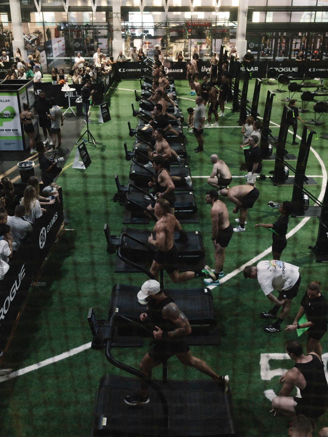 People competing in fitness competition