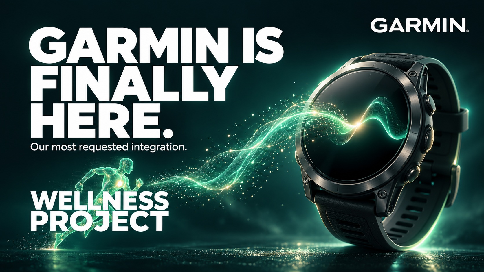 Garmin watch with the text 
